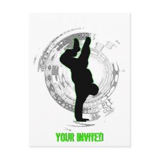 Bboy Party Invitation postcard