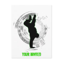 Bboy Party Invitation Post Card