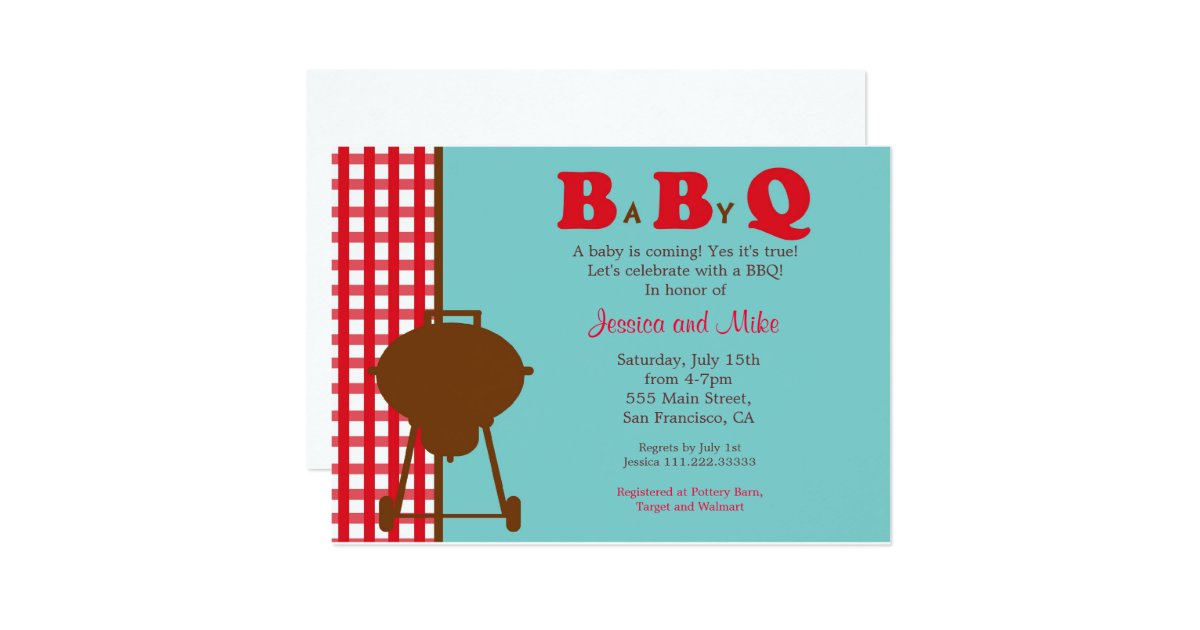 BBQ Baby Shower Invitation Zazzle