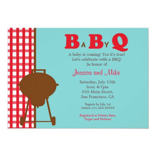 BBQ Baby Shower Invitation Zazzle