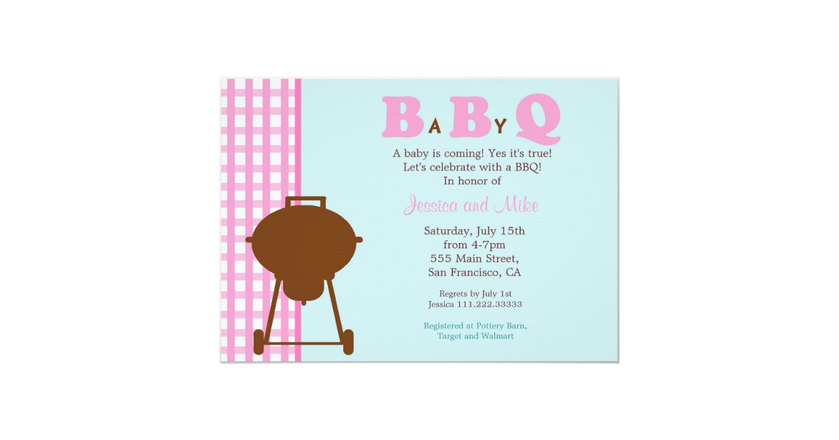 BBQ Baby Shower Invitation Zazzle