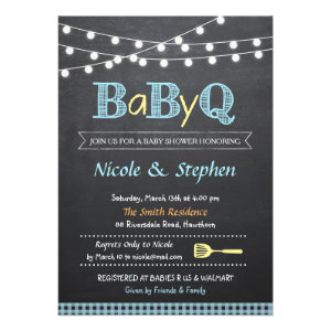 BBQ Baby Shower Invitation / Babyq