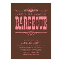 BBQ Baby Shower Invitations