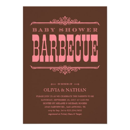 BBQ Baby Shower Invitations