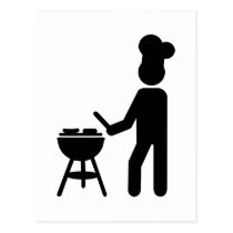 BBQ barbecue Cook chef postcards