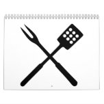 BBQ barbecue Cutlery Wall Calendar