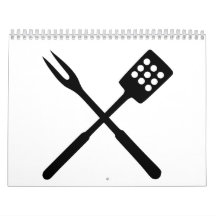 BBQ barbecue Cutlery Wall Calendar
