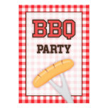 BBQ barbecue party invitation with sausage