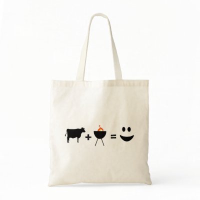 BBQ Beef Happy Canvas Bags by megnomad