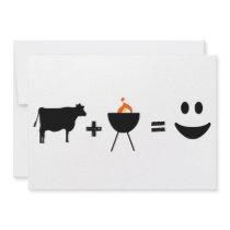 BBQ Beef Happy Custom Invitation
