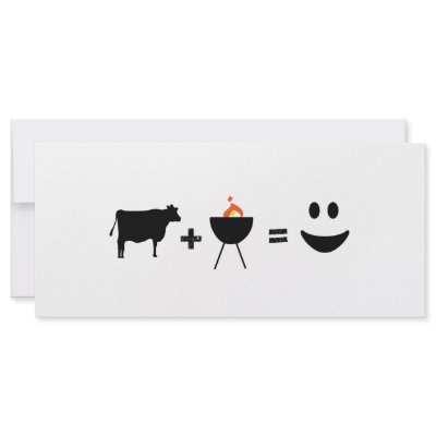 BBQ Beef Happy Custom Rack Card by megnomad