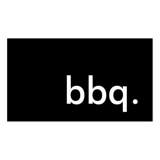 bbq. business card