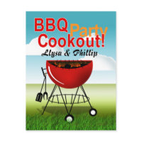BBQ Cookout - Engagement Party Postcard