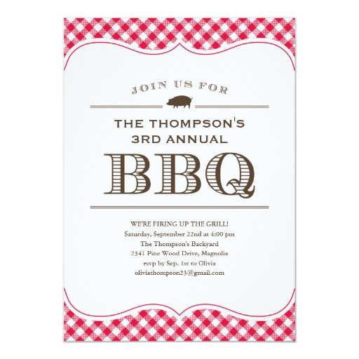 BBQ Cookout Invitations | Zazzle