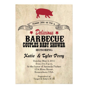 BBQ Couples BABY Shower Invite