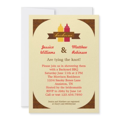 BBQ Couples Bridal Shower Invitation by marlenedesigner