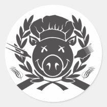 BBQ Crest Black stickers