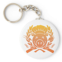 BBQ Crest - sunset fade Key Chain