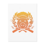 BBQ Crest - sunset fade Postcards