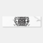 BBQ Crest - worn black Bumper Sticker