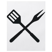 BBQ cutlery icon flyers