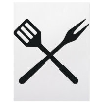 BBQ cutlery icon letterhead