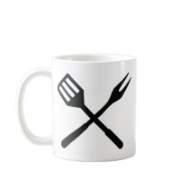 BBQ cutlery icon mugs