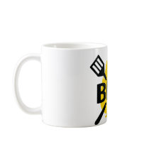 BBQ cutlery with flames icon mugs