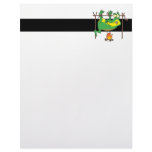 BBQ dinner funny alligator gator cartoon Customized Letterhead