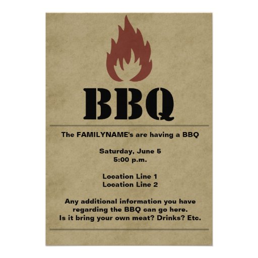 BBQ Flame Invitation