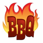 bbq flame text design cut out