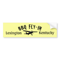 BBQ Fly-In Airplane Bumper Sticker
