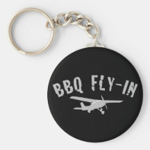 BBQ Fly-In Airplane Key Chain