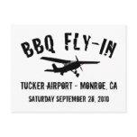 BBQ Fly-In Airplane Postcard