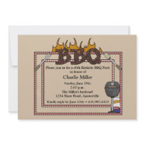 BBQ Frame - Birthday Party Invitation