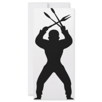 BBQ freak icon black rack cards