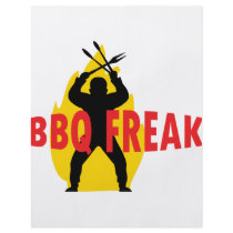 BBQ-Freak with cutlery and flame flyers
