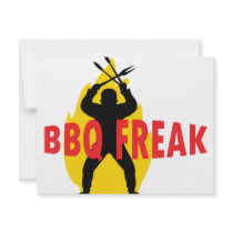 BBQ-Freak with cutlery and flame invitations by TomaniacLines BBQ-Freak with cutlery and flame invitations