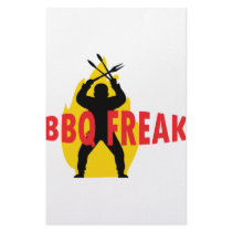 BBQ-Freak with cutlery and flame stationery