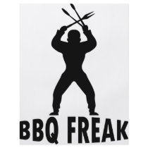 BBQ-freak with cutlery Flyer Design