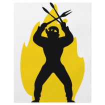 BBQ freak with cutlery icon Flyer