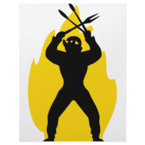 BBQ freak with cutlery icon letterhead