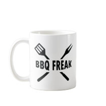 BBQ-Freak with cutlery icon mugs