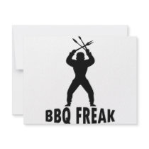 BBQ-freak with cutlery invitations
