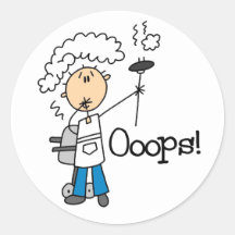 BBQ Gone Bad Round Stickers