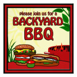 BBQ Grill Picnic Backyard Invitation