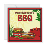 BBQ Grill Picnic Hamburger Hotdog Invitation 2