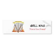 BBQ Grill Royal Crest Bumper Sticker