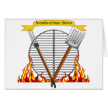 BBQ Grill Royal Crest Greeting Card