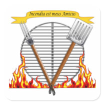 BBQ Grill Royal Crest Sticker